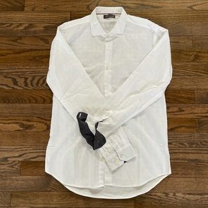 Boy C&A White long sleeves shirt sz S